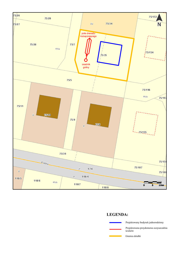 Mapa ewidencyjna - załącznik do zlecenia na wykonanie opinii geotechnicznej